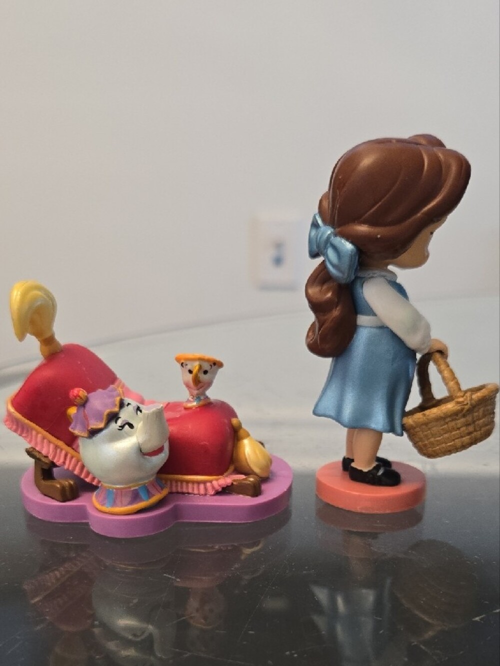 👑 Disney Store Animators' Collection 3" Belle- Beauty & Beast Mrs. Potts/Chip - Picture 3 of 6
